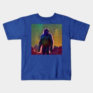 Dope Sasquatch in Nature Kids T-Shirt